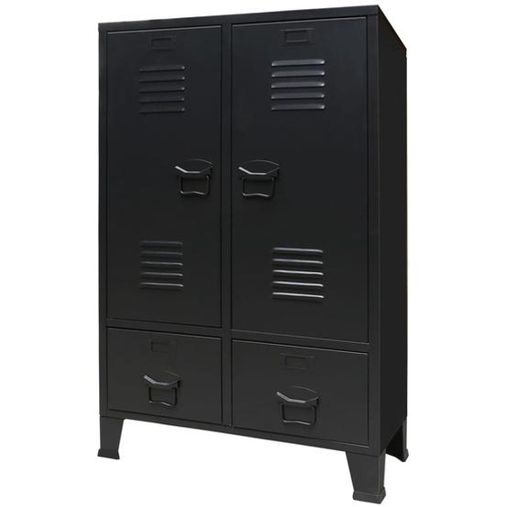Garde-robe métal de style industriel 67x35x107 cm noir