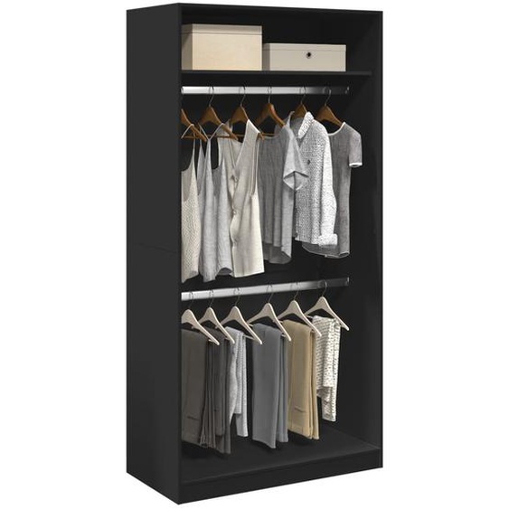 Garde-robe Noir 100x50x200 cm Aggloméré