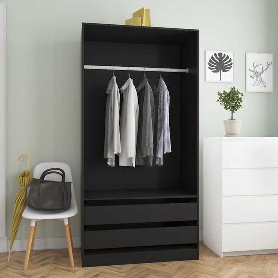 Garde-robe Noir 100x50x200 cm Bois dingénierie