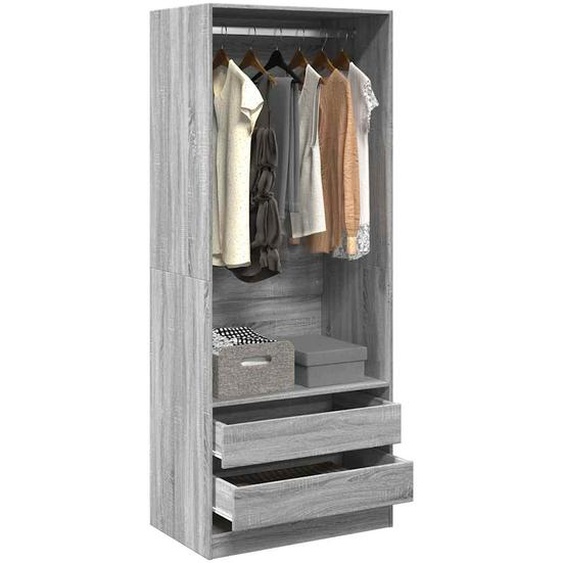 Garde-robe sonoma gris 80x50x200 cm bois dingénierie