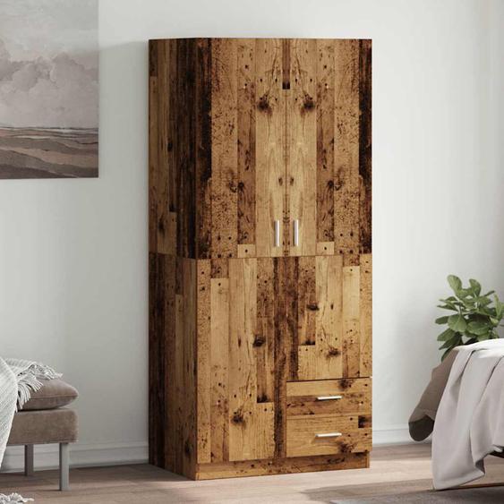 Garde-robe vieux bois 80x52x180 cm bois dingénierie