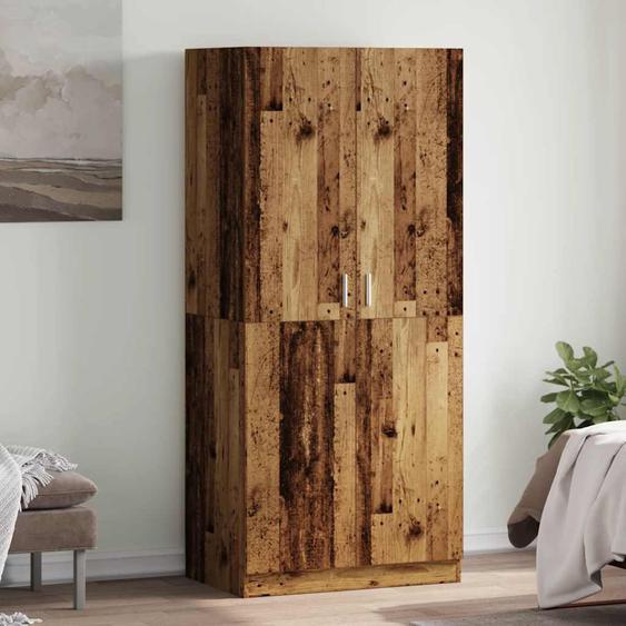 Garde-robe vieux bois 90x52x200 cm bois dingénierie