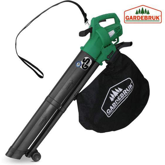 Gardebruk - Aspirateur souffleur broyeur 3 en 1 avec bandoulière - Jardin - Feuilles papier branche - Sac 45 Litres
