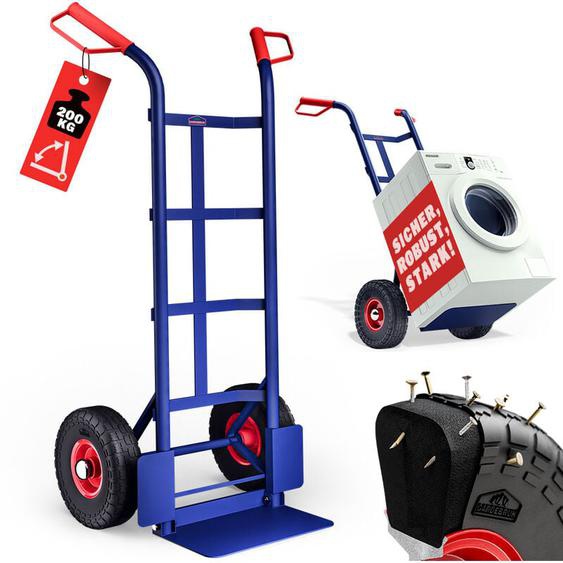 Gardebruk - Diable pliant pneus pleins pu increvable max. 200kg déménagement atelier bricolage diable de manutention chariot jardin