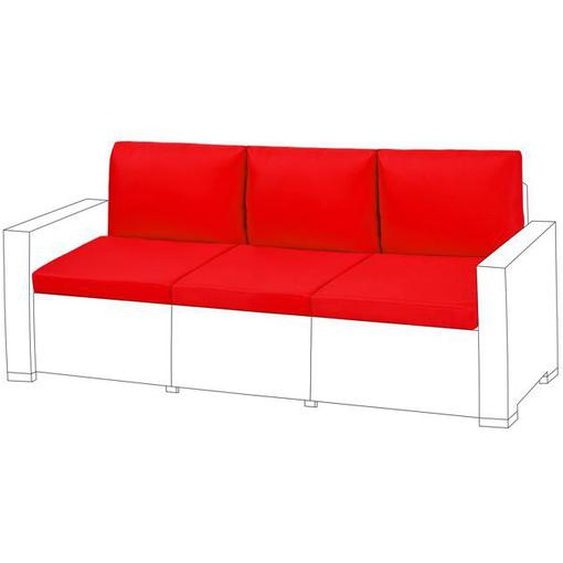 Gardenista Coussin de mobilier en rotin - Coussin de siège résistant à leau - Coussin de chaise de jardin - 6pc - Rouge