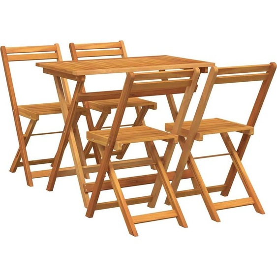 Ensemble bistrot 5 pcs Huile Naturelle Bois dAcacia Massif