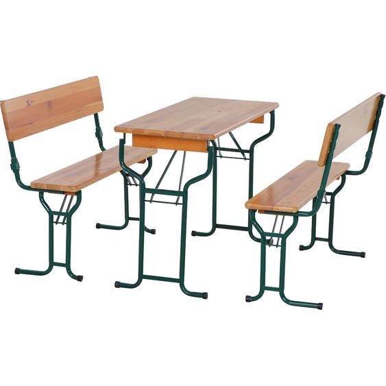 Garniture de chapiteau 110 cm avec dossier 3 pièces, table largeur 50 cm