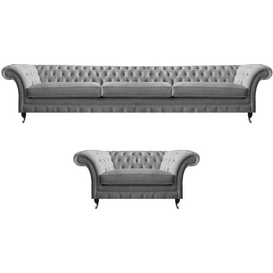 Garniture Gris Meubles Canapé Canapé trois places de luxe Fauteuil Chesterfield