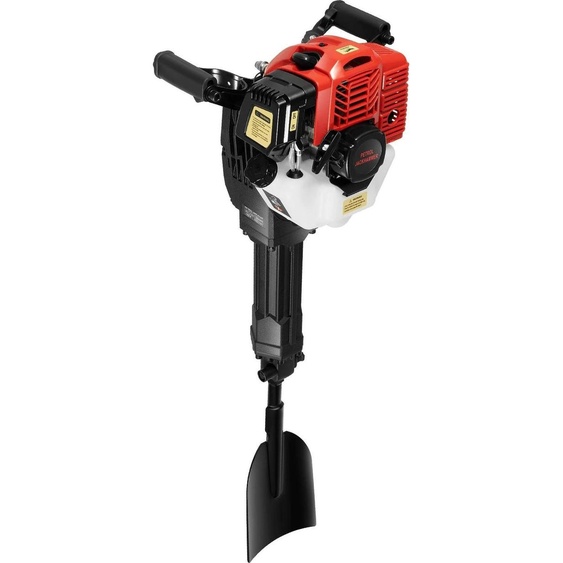 Garten Baumgräber - Marteau piqueur/coupe-racines à essence 2 temps - 52 cm³ - 1900 W - À guidage manuel, portable - Noir