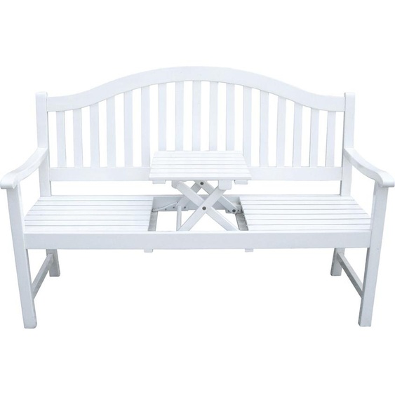 Gartenbank blanc lavé Eukalyptus100% Holzbank Sitzbank