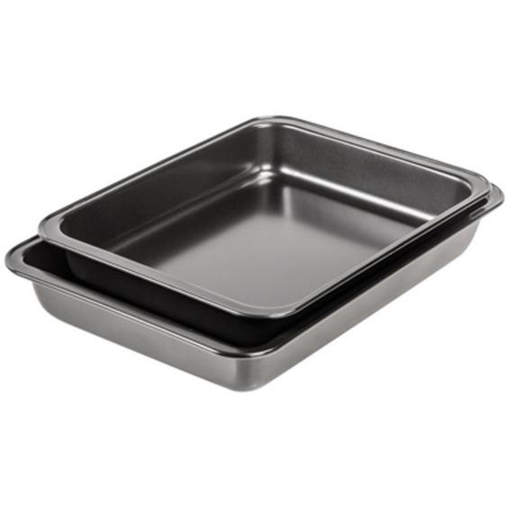 GASTROMAX Set de plats à four, en acier carbone, noir