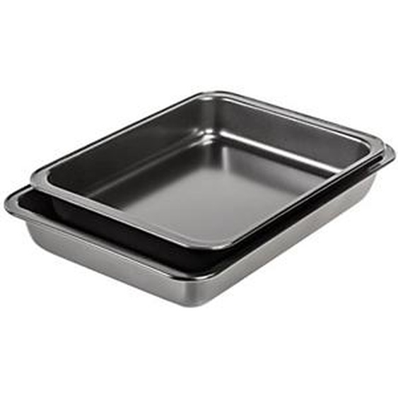 GASTROMAX Set de plats à four, en acier carbone, noir