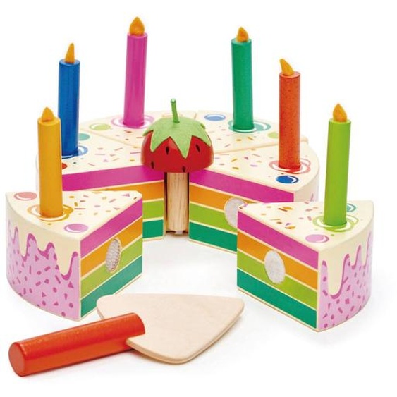 Gâteau Danniversaire Arc-en-ciel À Découper Multicolore