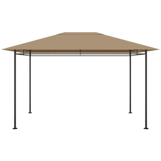 gazebo vidaXL 384x281x270 cm Taupe 180 g/m²