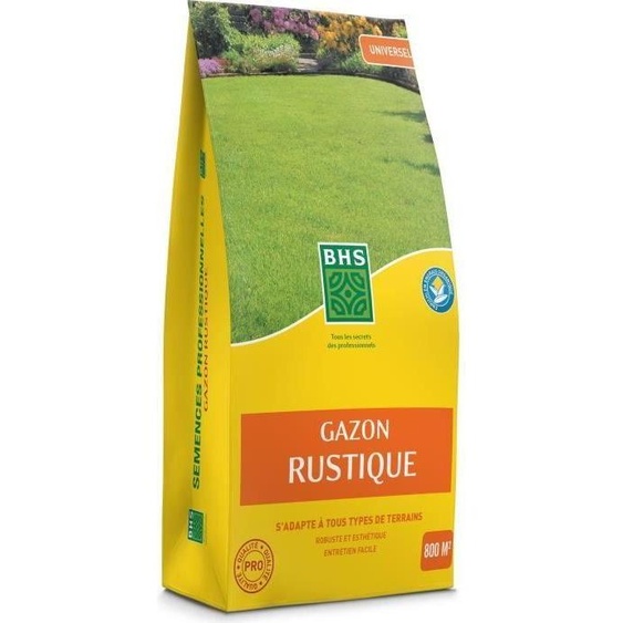 Gazon - BHS - Gazon rustique 20 kg, pour jardins traditionnels et tous types de sols