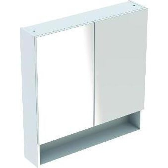 Geberit Selnova Square - Armoire de toilette 850x788x175 mm, 2 portes, blanc brillant 501.268.00.1