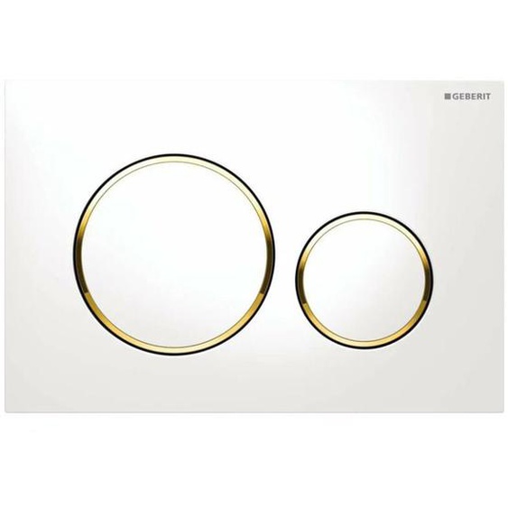 Geberit Sigma20 - Plaque de déclenchement, blanc/ doré 115.882.KK.1
