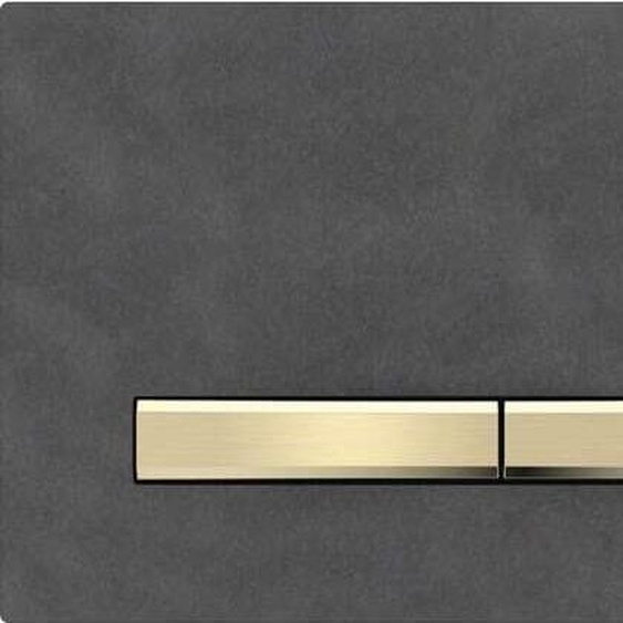 Geberit Sigma50 plaques de déclenchement, pour rinçage à 2 quantités, couleur métal laiton, anguleux, 115.672.JM.2