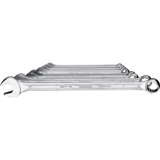 GEDORE 7 XL-080 Jeu de clés mixtes, extra longues, 8 pièces 8-19 mm, 6104880