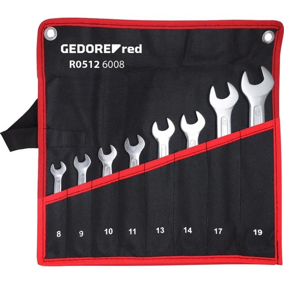 GEDORE red Doppelmaulschl.Satz kurz SW6-22mm 8tlg (R05126008)