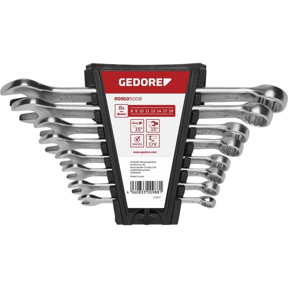 GEDORE red R09105008 Jeu de clés mixtes 9-19 mm 8 pièces, 3300988