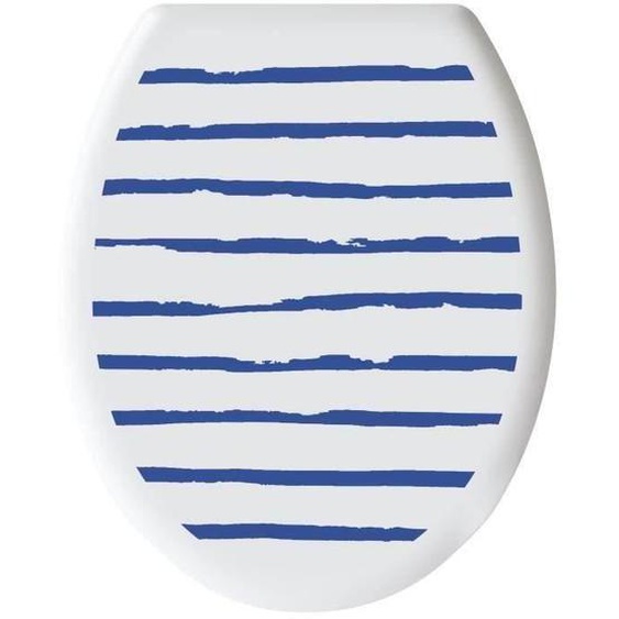 GELCO DESIGN Abattant WC - Charnières plastique - Polypropylène - Motif marin - Bleu majorelle