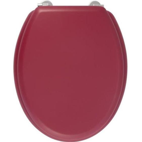 GELCO DESIGN Abattant WC Dolce - Charnières inox - Bois moulé - Rouge cardinal