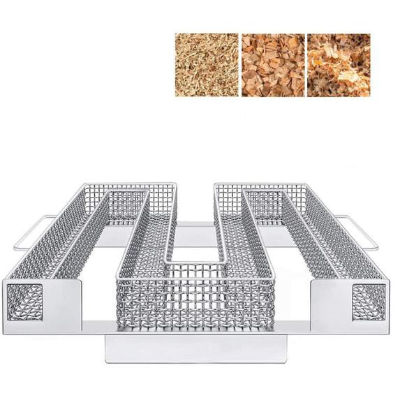 Générateur de fumée froide 22,5x17,5x4,5cm Fumaison Fumoir Acier fin Accessoires BBQ Smoker,Fumoir a Froid