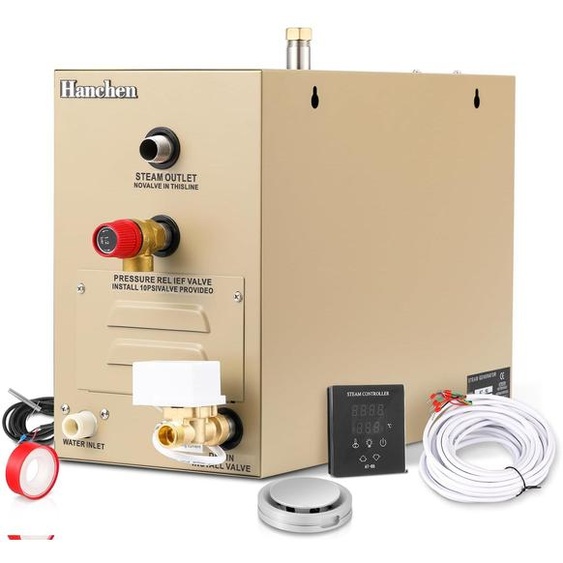 Générateur de vapeur de 10,5 kW, pour un espace de 8,8 m³, plage de température de 35 à 55 °C, tension 380 V