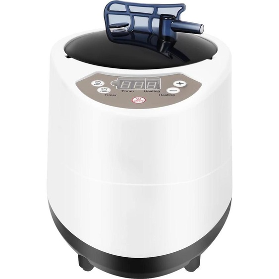 Générateur de vapeur pour sauna - Portable 3 L - 1000 W - 9 niveaux - Minuterie 5-95 min - Télécommande 2 m - Prise UE - Blanc/noir