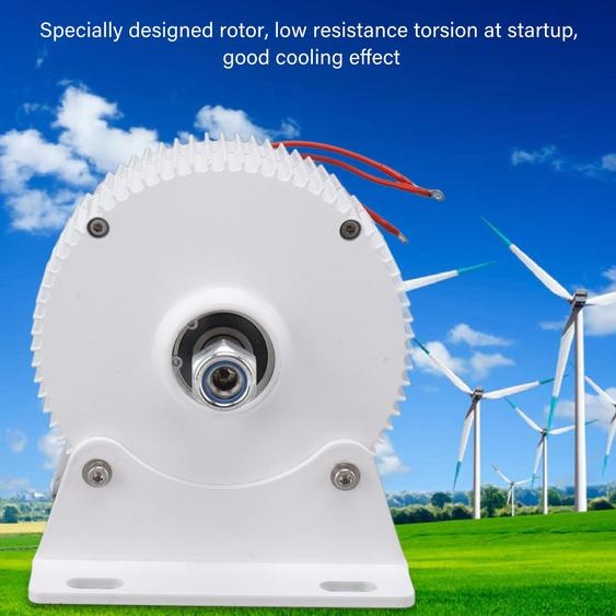 Générateur électrique éolien à alternateur, bobinage en cuivre pur, générateur éolien triphasé à aimants permanents, 300 W, 12 V