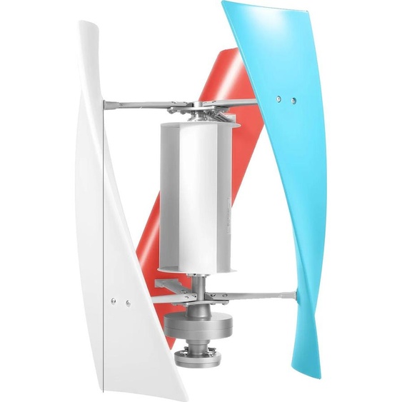 Générateur éolien, conception verticale en hélice, sortie de puissance 400W, argent