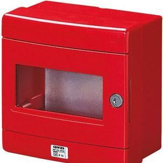 Gewiss GW42203 système de fermeture avec alarme Rouge Verre, Métal