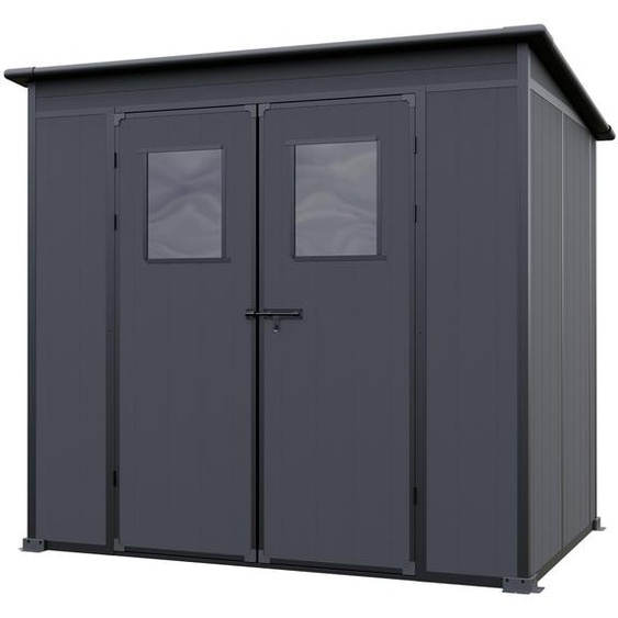 GFP Primeyard Abri de jardin en plastique 213x145x199 cm armoire de jardin anthracite