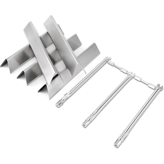GFTIME 7636 Flavorizer Bar et 69787 Brûleur pour Weber Spirit I & II 300 E/S/SP 310 320 avec bouton de brûleurs avant (2013-2017), Weber Spirit LX