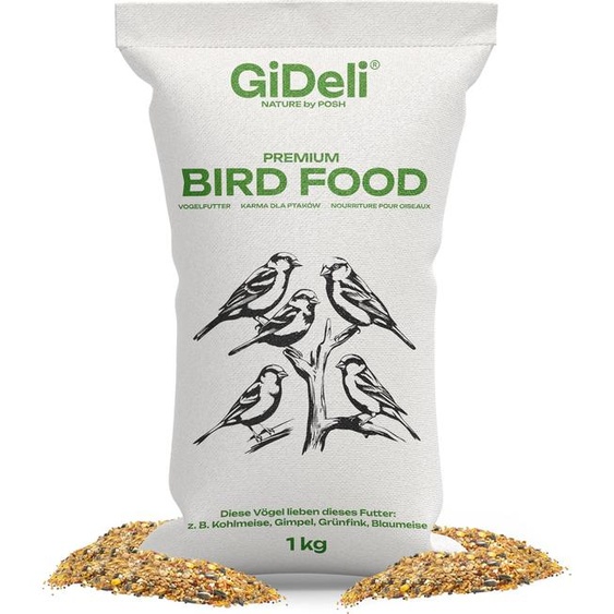Mangeoire pour oiseaux sauvages 1 kg Mangeoire pour oiseaux Quatre saisons Riche en énergie Naturel GiDeli