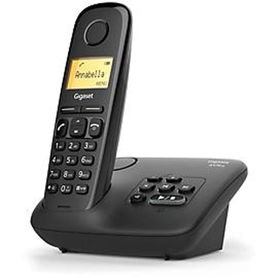 Gigaset Téléphone sans fil A170A, avec répondeur - noir