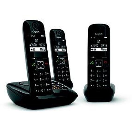 Gigaset Téléphone sans fil AS690A Trio avec répondeur - Noir