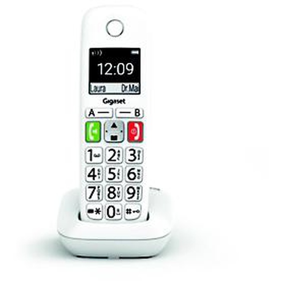 Gigaset Téléphone sans fil DECT E290 grandes touches - Blanc