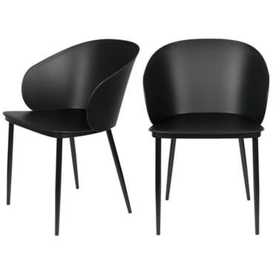 Gigi - Lot de 2 chaises en résine et métal