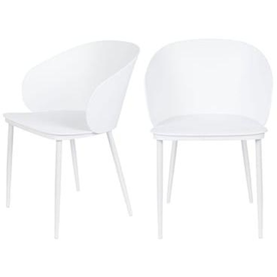 Gigi - Lot de 2 chaises en résine et métal