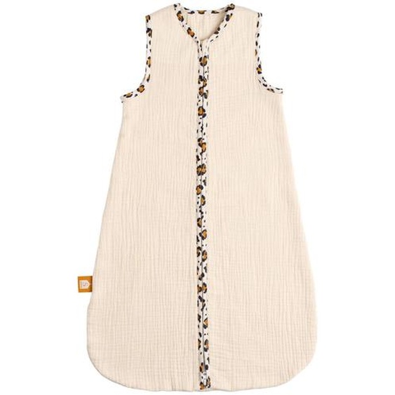Gigoteuse Bébé Été En Gaze De Coton Détails Léopard Ecru