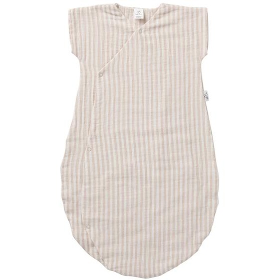 Gigoteuse Dété En Gaze De Coton Rayé Galet (0-6 Mois) Beige, Blanc