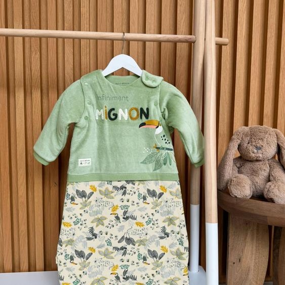 Gigoteuse Dhiver En Velours Avec Manches Amovibles Boavista Vert