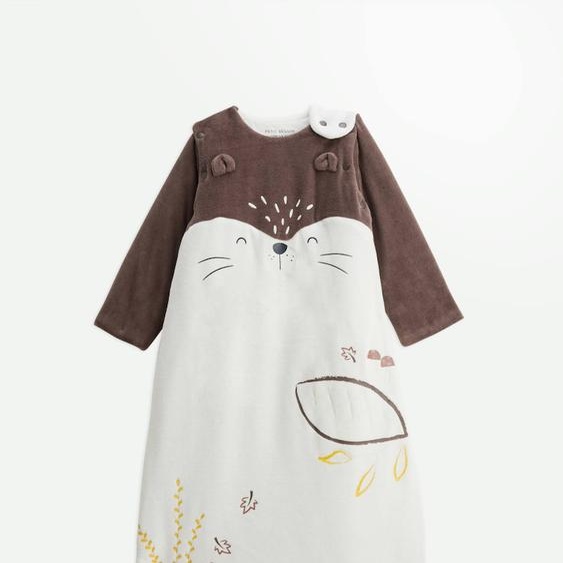 Gigoteuse Dhiver En Velours Avec Manches Amovibles Cracotte Marron