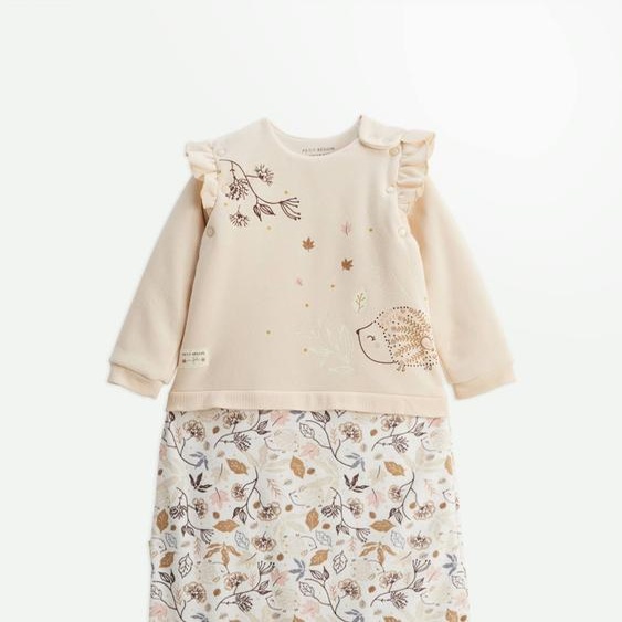 Gigoteuse Dhiver En Velours Chincha Ecru