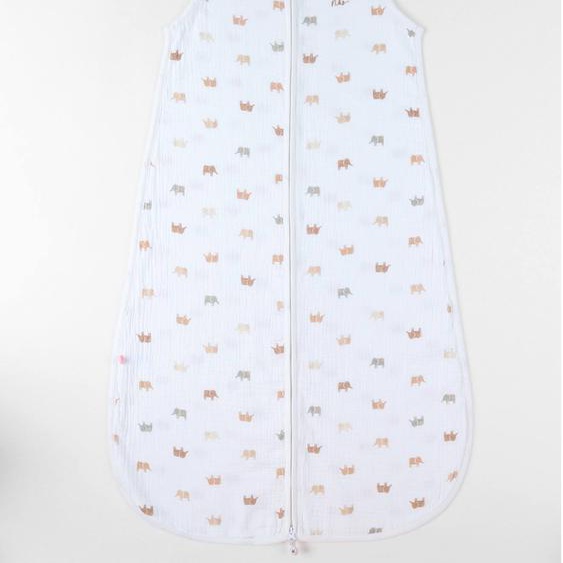 Gigoteuse En Mousseline De Coton Blanc Imprimé