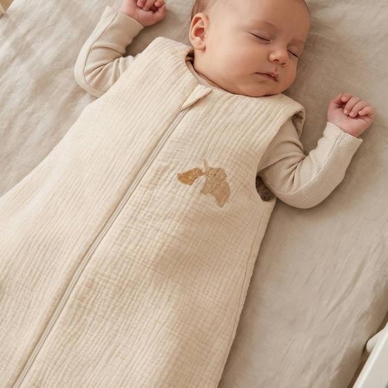 Gigoteuse été ouverture centrale gaze de coton BABYLON écru