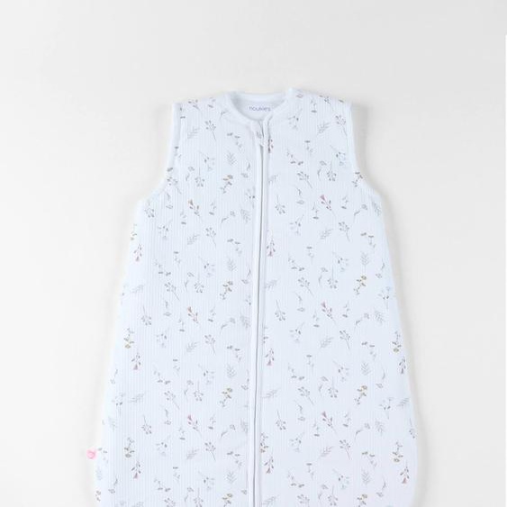 Gigoteuse Imprimé Fleurs En Jersey Pointelle Blanc