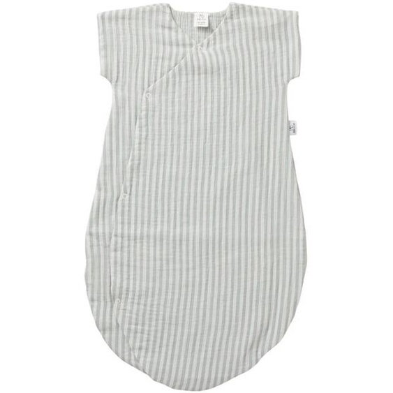 Gigoteuse Légère Bébé En Double Gaze De Coton Tog 1,6 Vert De Gris, Blanc